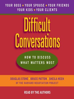 having difficult conversations book